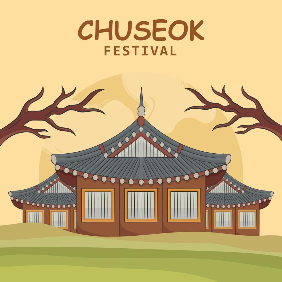 Chuseok Festival Celebration vector
