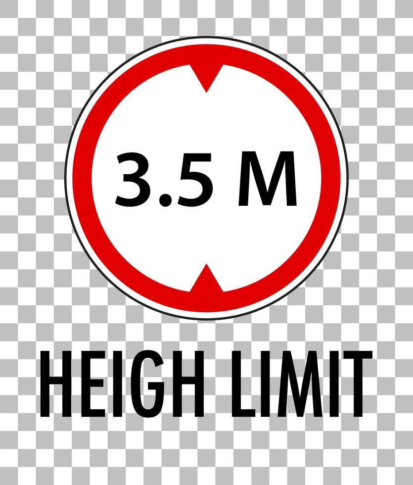 Red traffic sign on transparent background vector