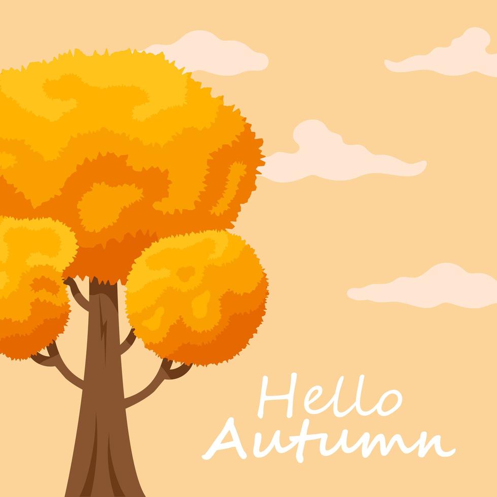 Autumn Background with Hand Drawn Leaves vector