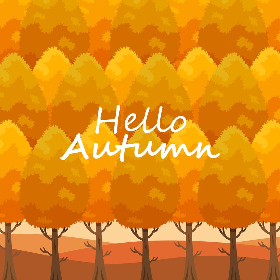 Autumn Background with Hand Drawn Leaves vector