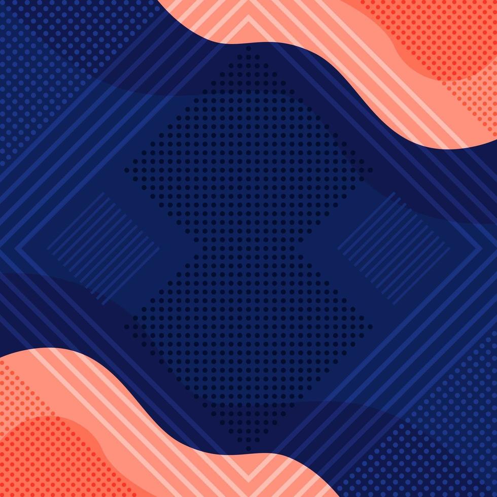 Abstract Flat Geometric and Curve Shapes vector