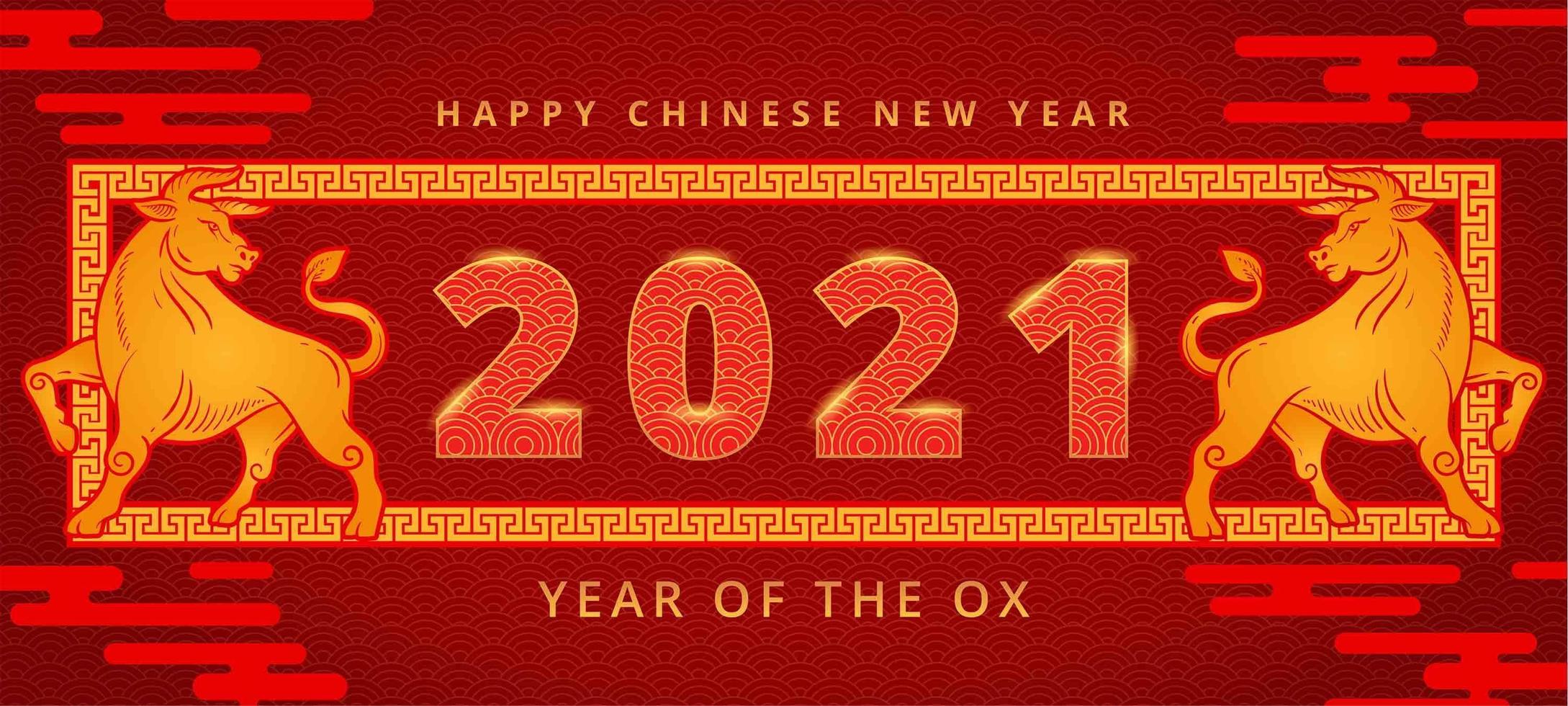 Chinese New Year 2021 Banner vector