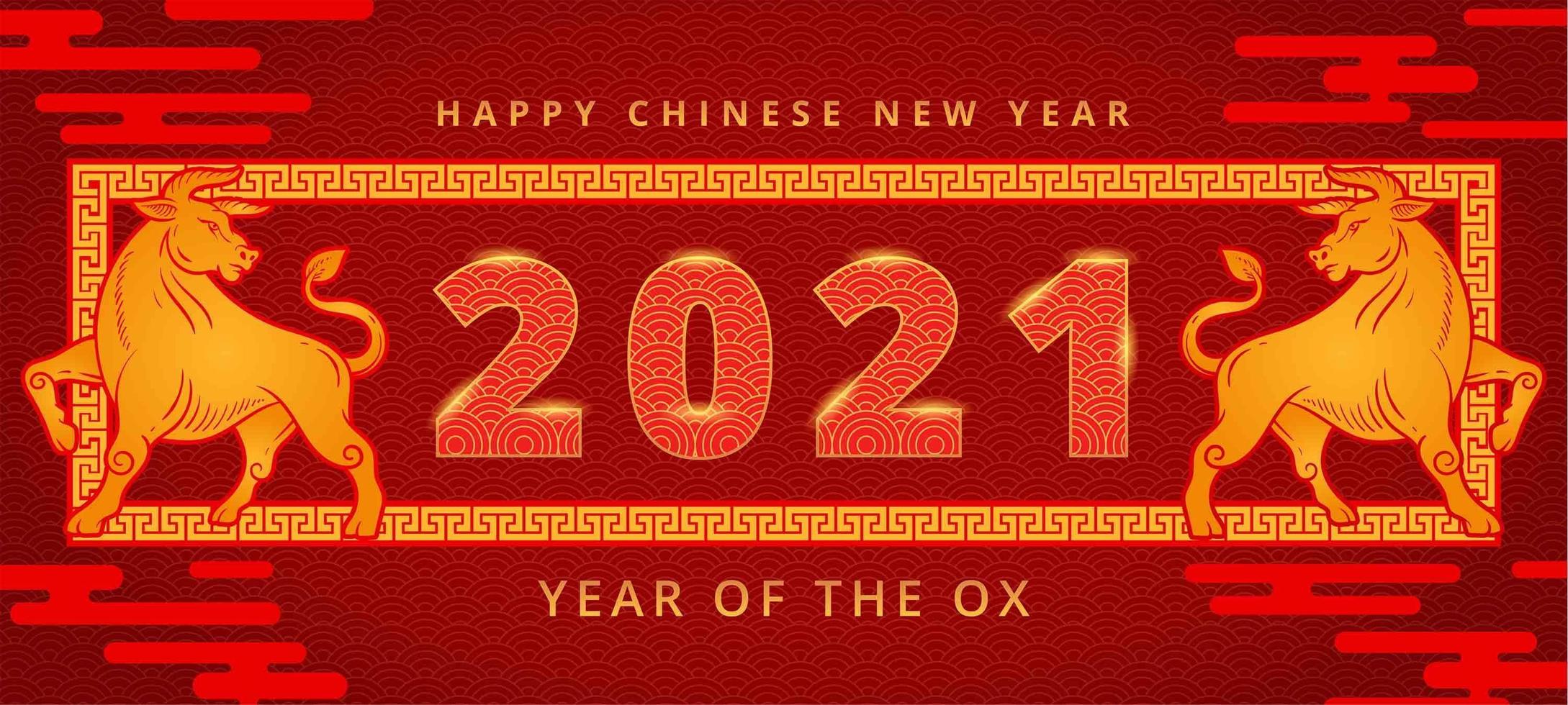 Chinese New Year 2021 Banner vector