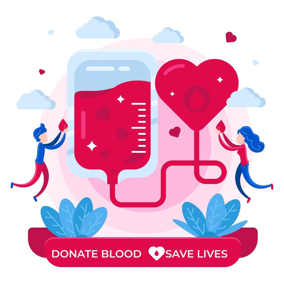 Blood Donation Program Concept vector