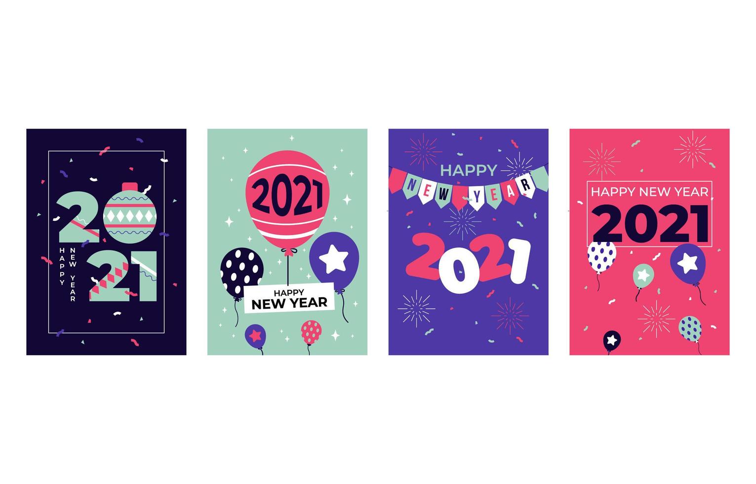 New Year 2021 Greeting vector