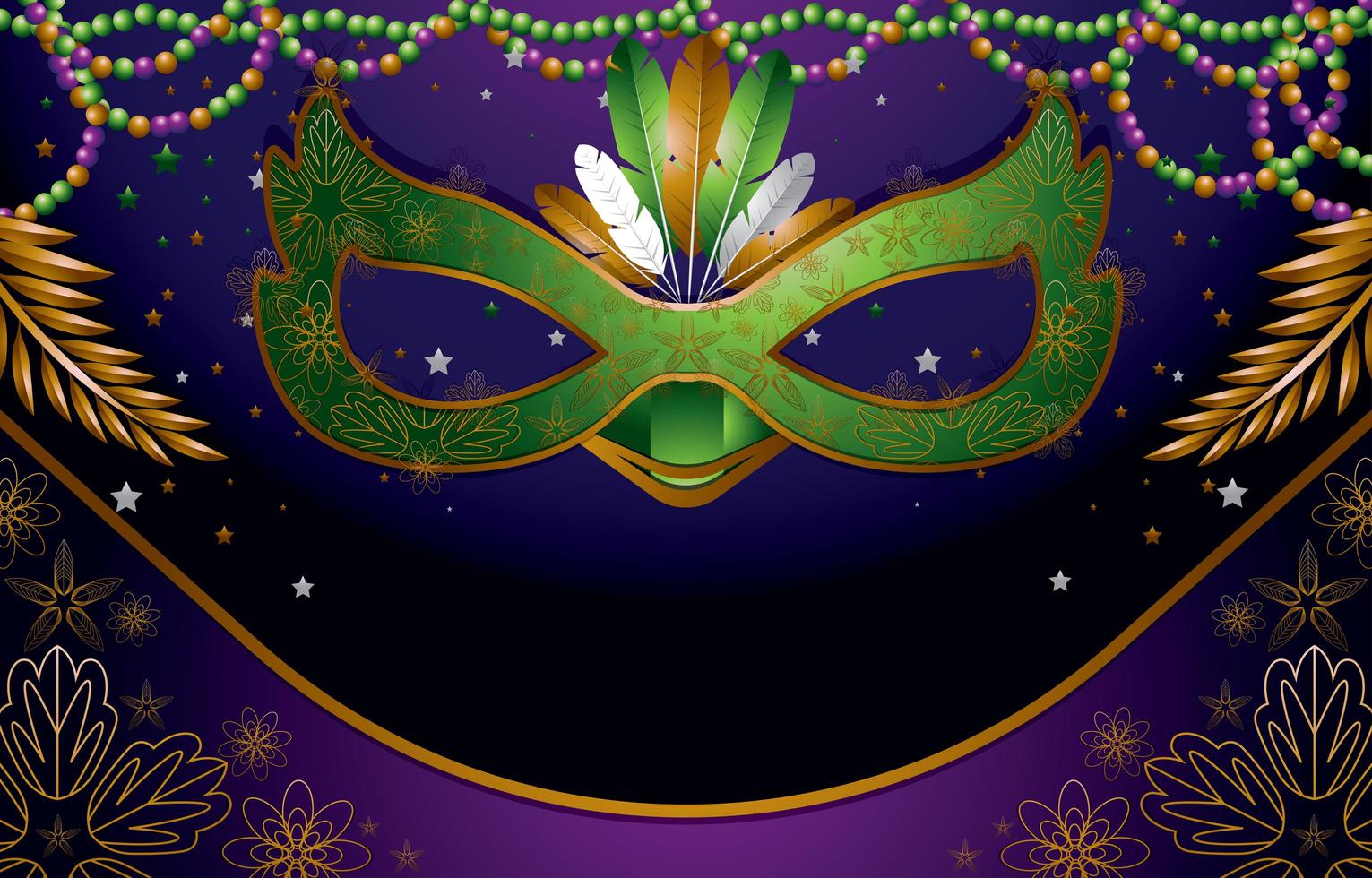 fondo de máscara de mardi gras vector