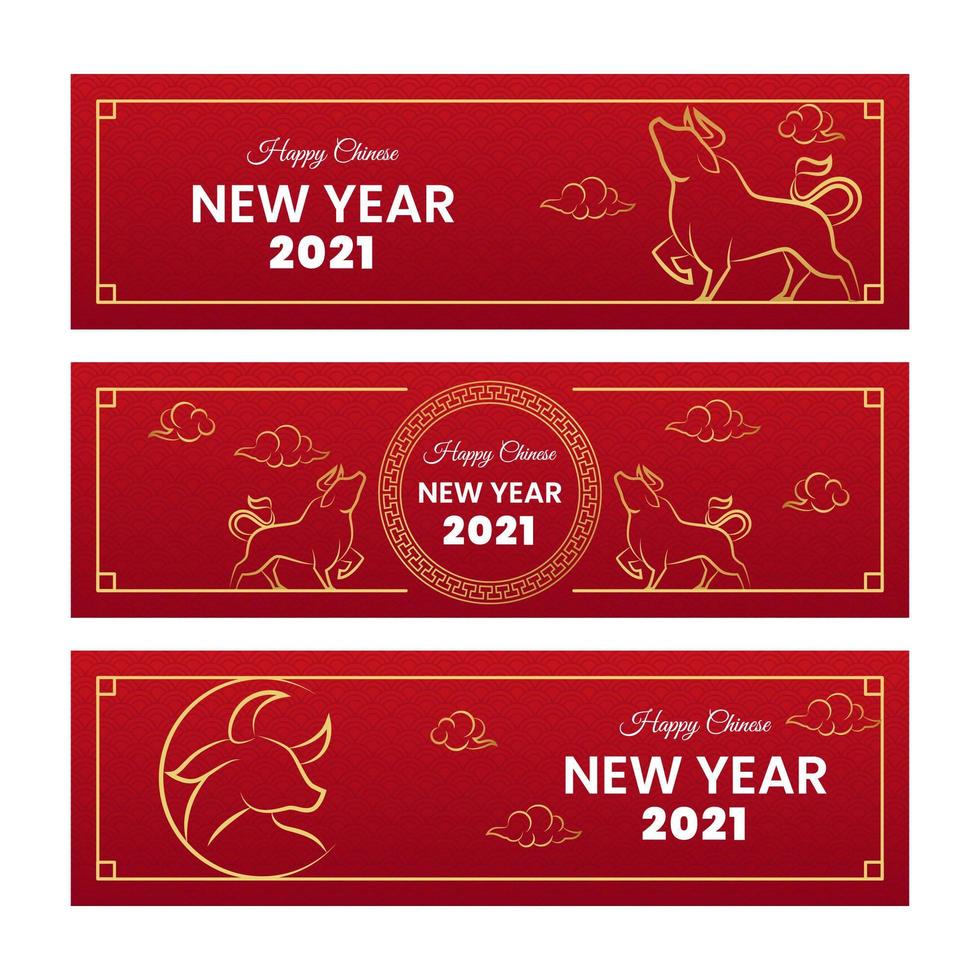 concepto de año nuevo chino 2021 vector