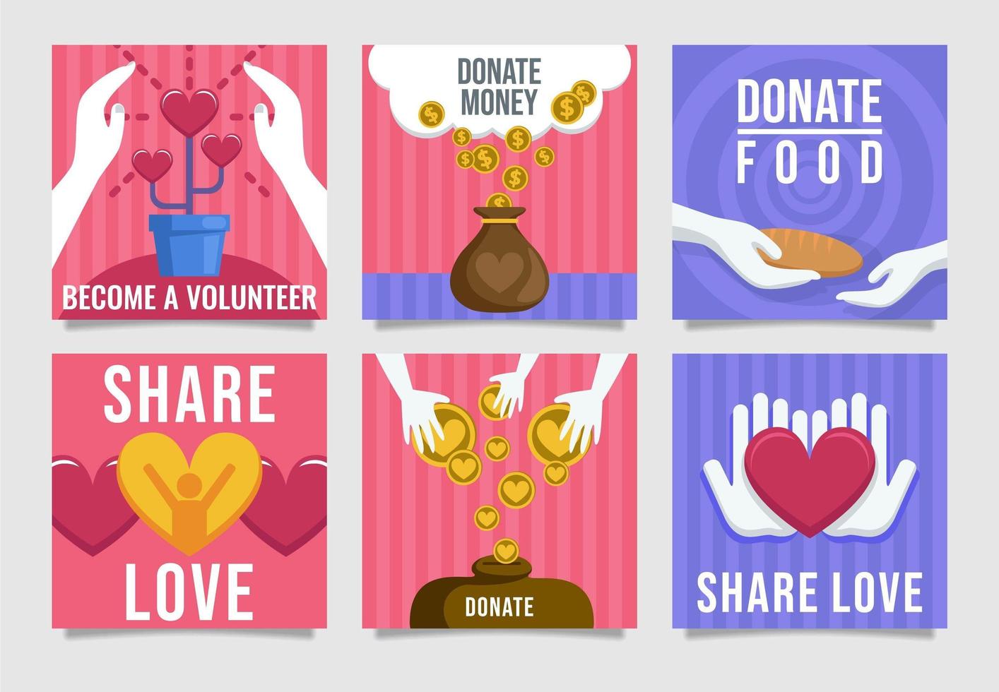 Donation Awareness Card vector