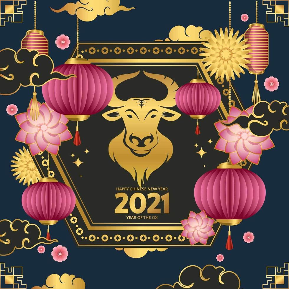 Chinese New Year Of The Ox vector