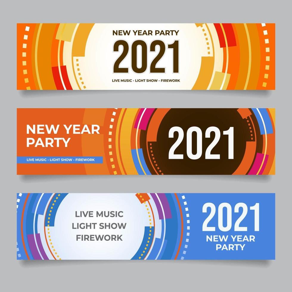 coloridos carteles de año nuevo para empresas vector