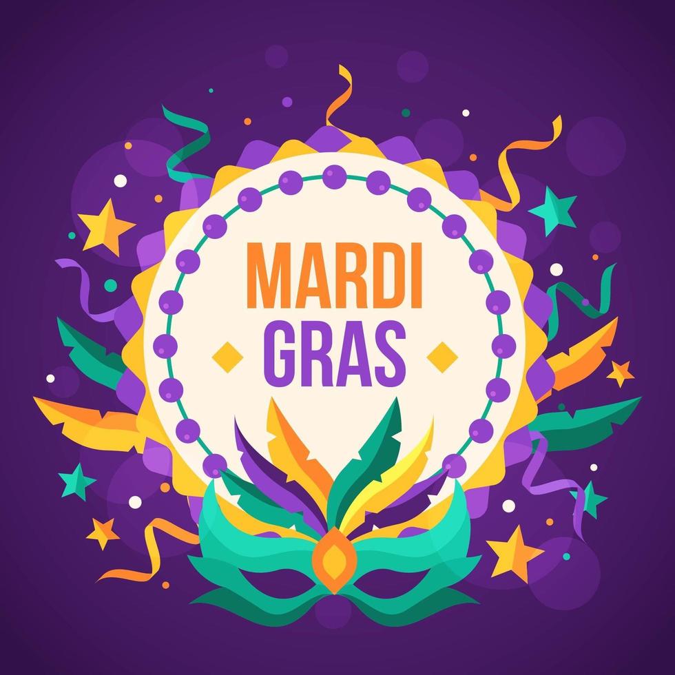 fondo de fiesta de mardi gras vector