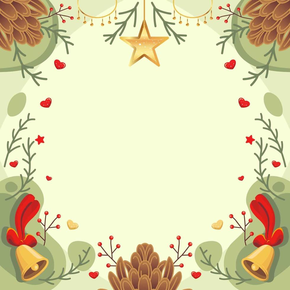 Christmas Background With Green And Red Color vector