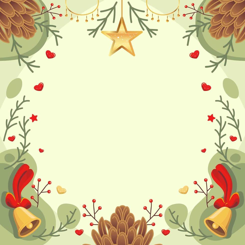 Christmas Background With Green And Red Color vector