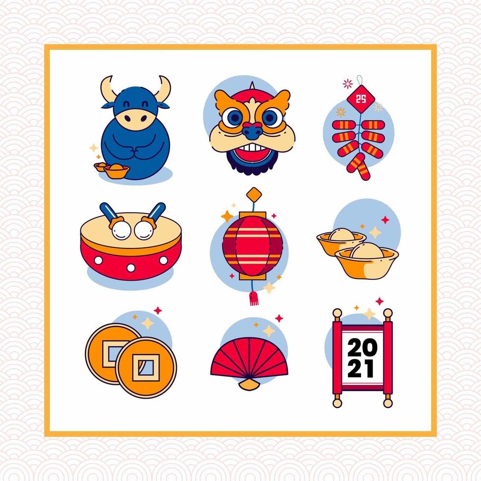 Chinese New Year Icons vector
