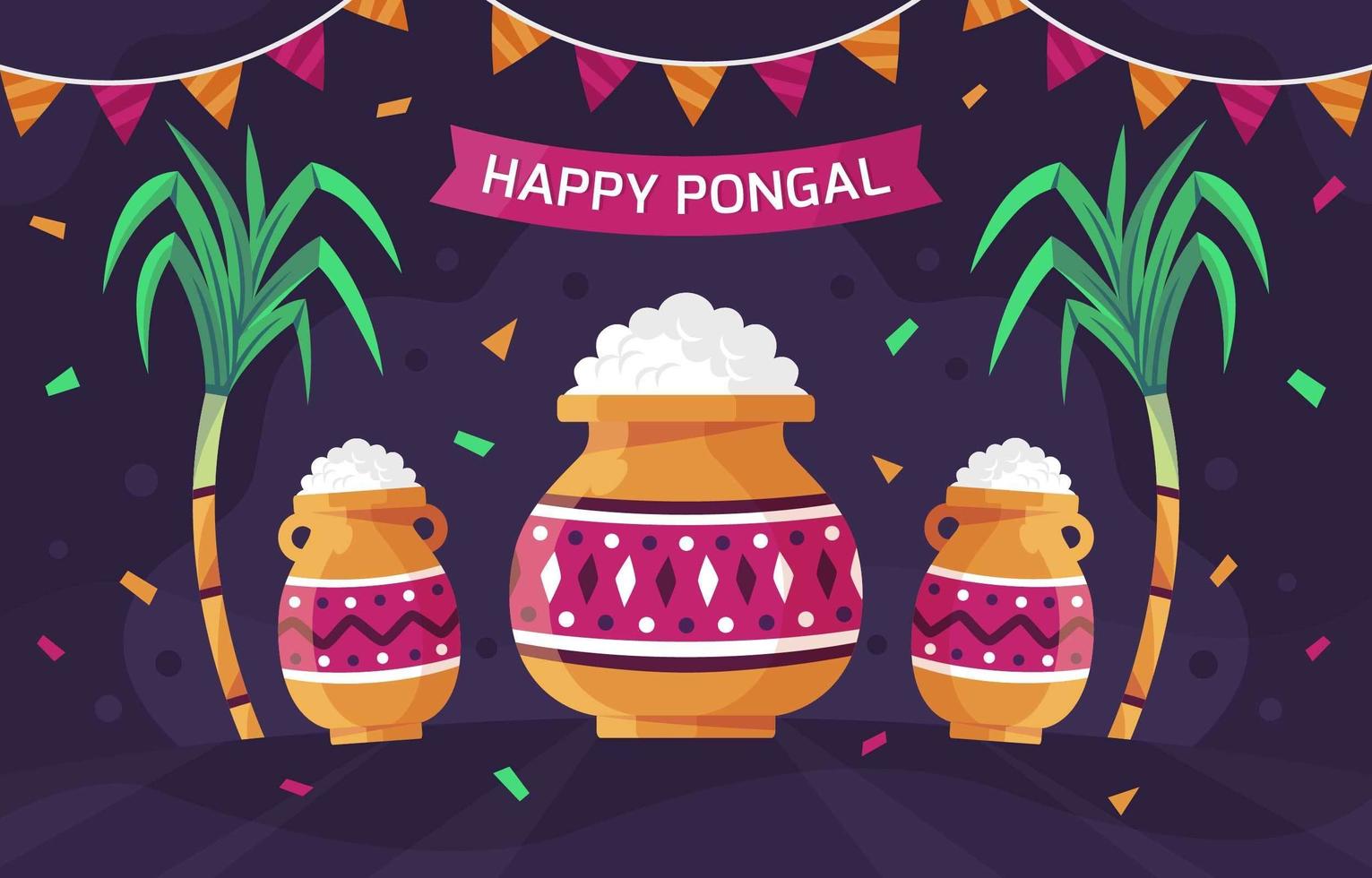 fondo del día de celebración pongal vector