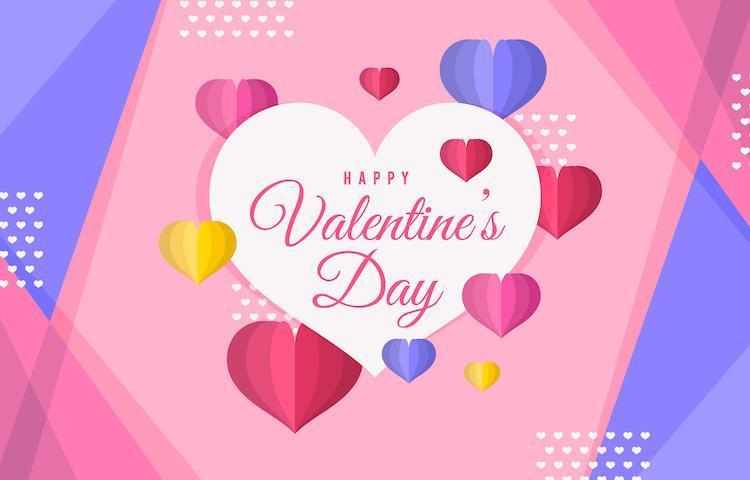 Cute Colorful Valentine's Day Background vector