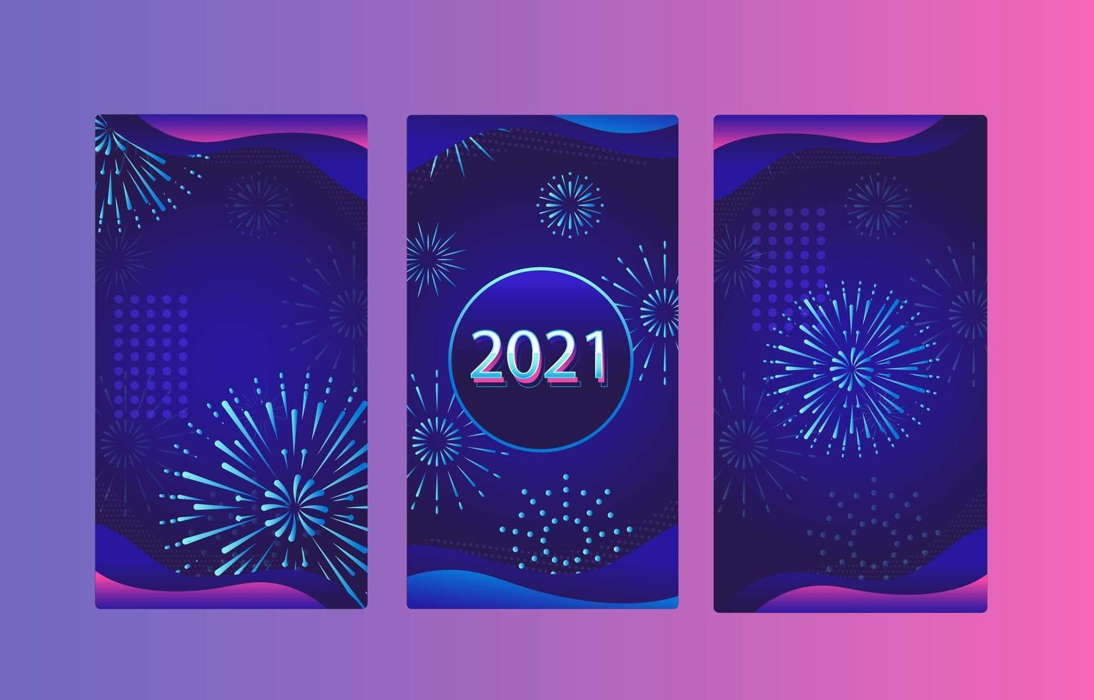 Blue Purple Firework Festival Banner vector