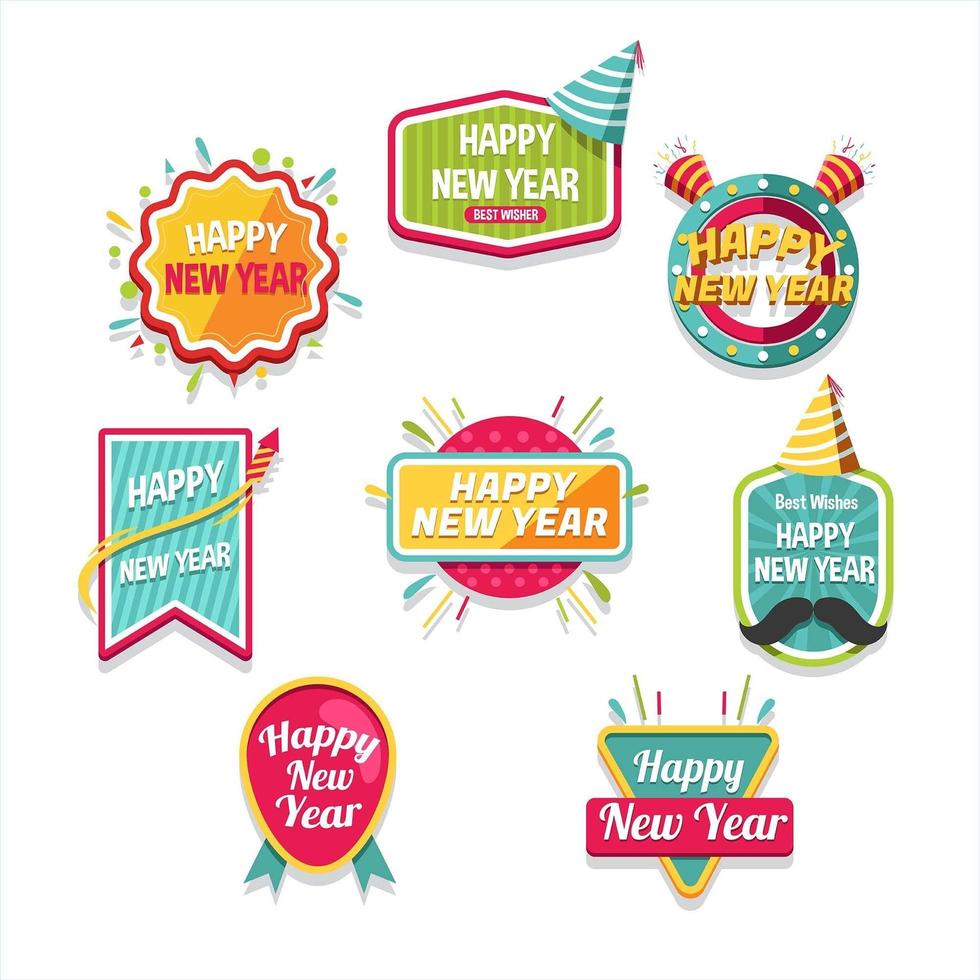 Fun and Joyful New Year Label vector