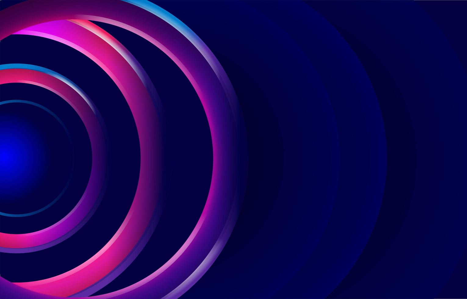 Abstract Dynamic Circular Neon Background vector