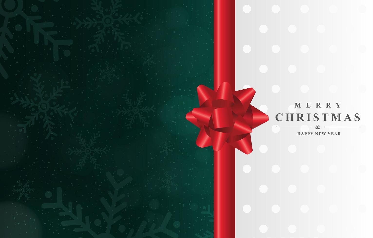 Beautiful Christmas Ribbon Background vector
