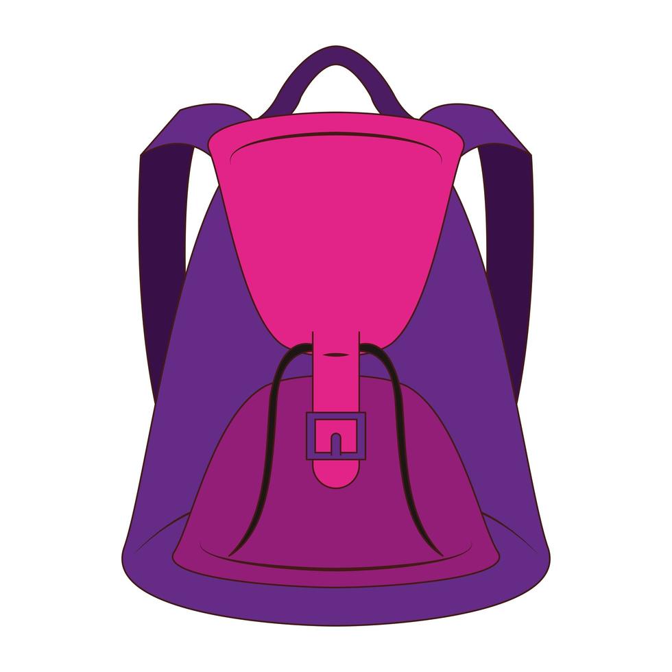 mochila escolar de dibujos animados vector