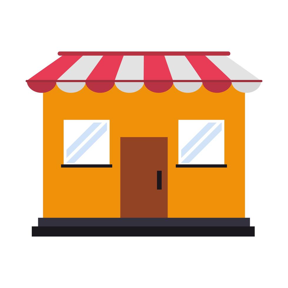 Store shop building isolated vector