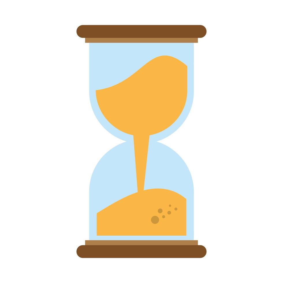 Hourglass antique time isolated vector