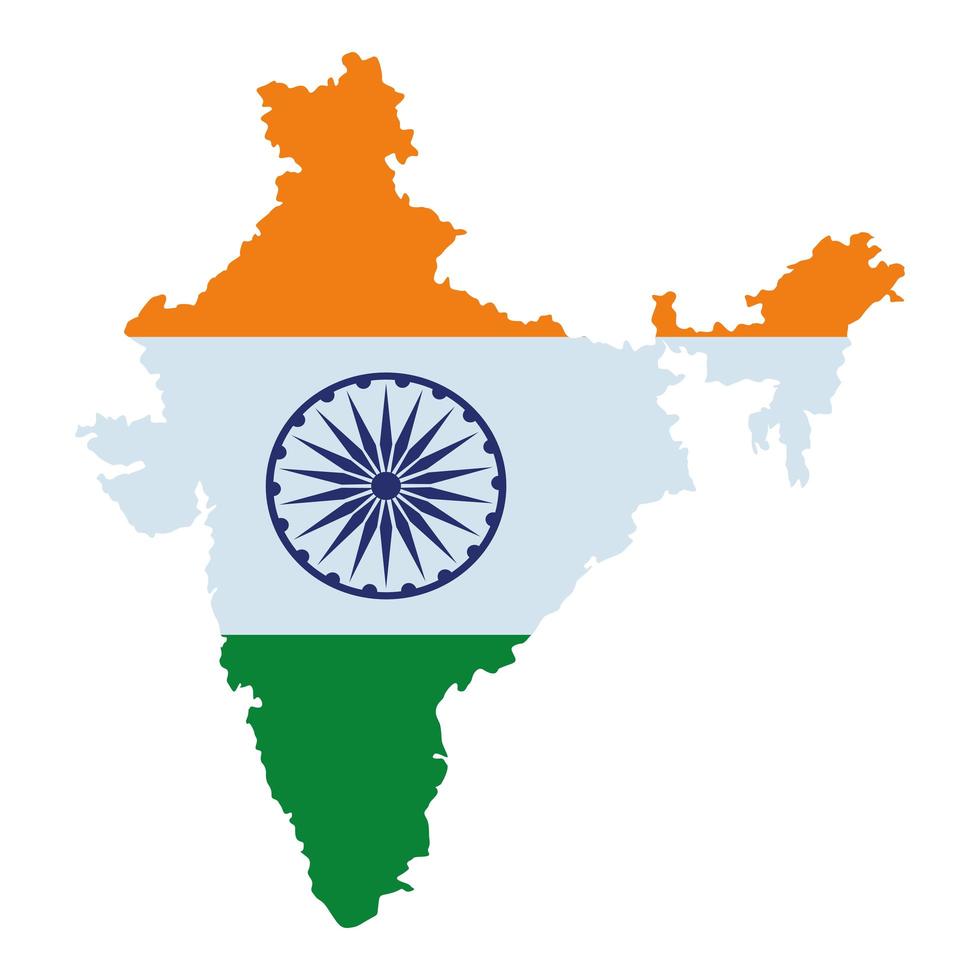 Map of India icon cartoon vector