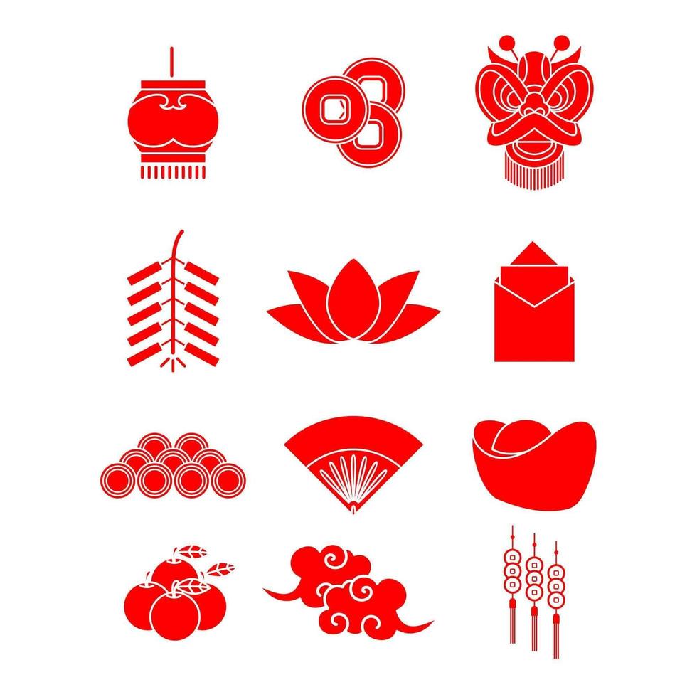 Chinese New Year Festivity Sticker vector