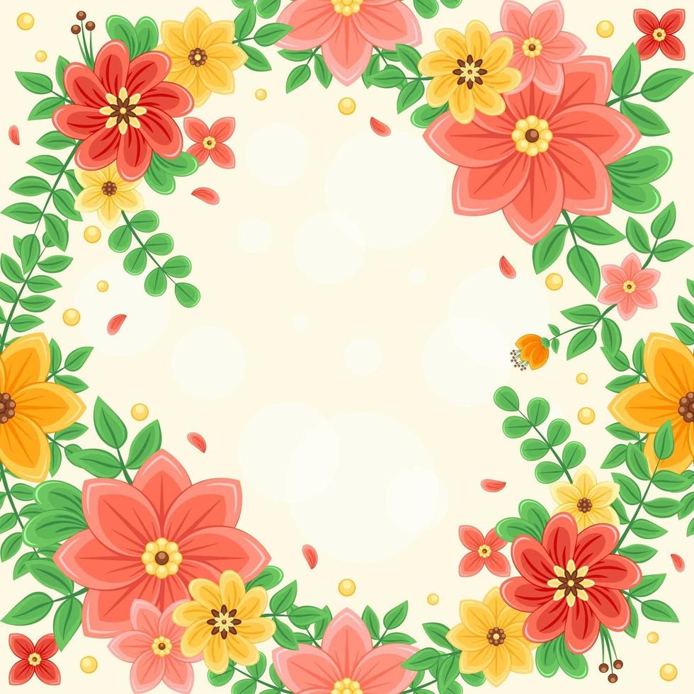 fondo de flores coloridas y hermosas vector