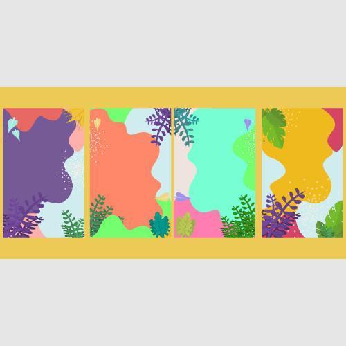 Colorful leaf abstract background vector
