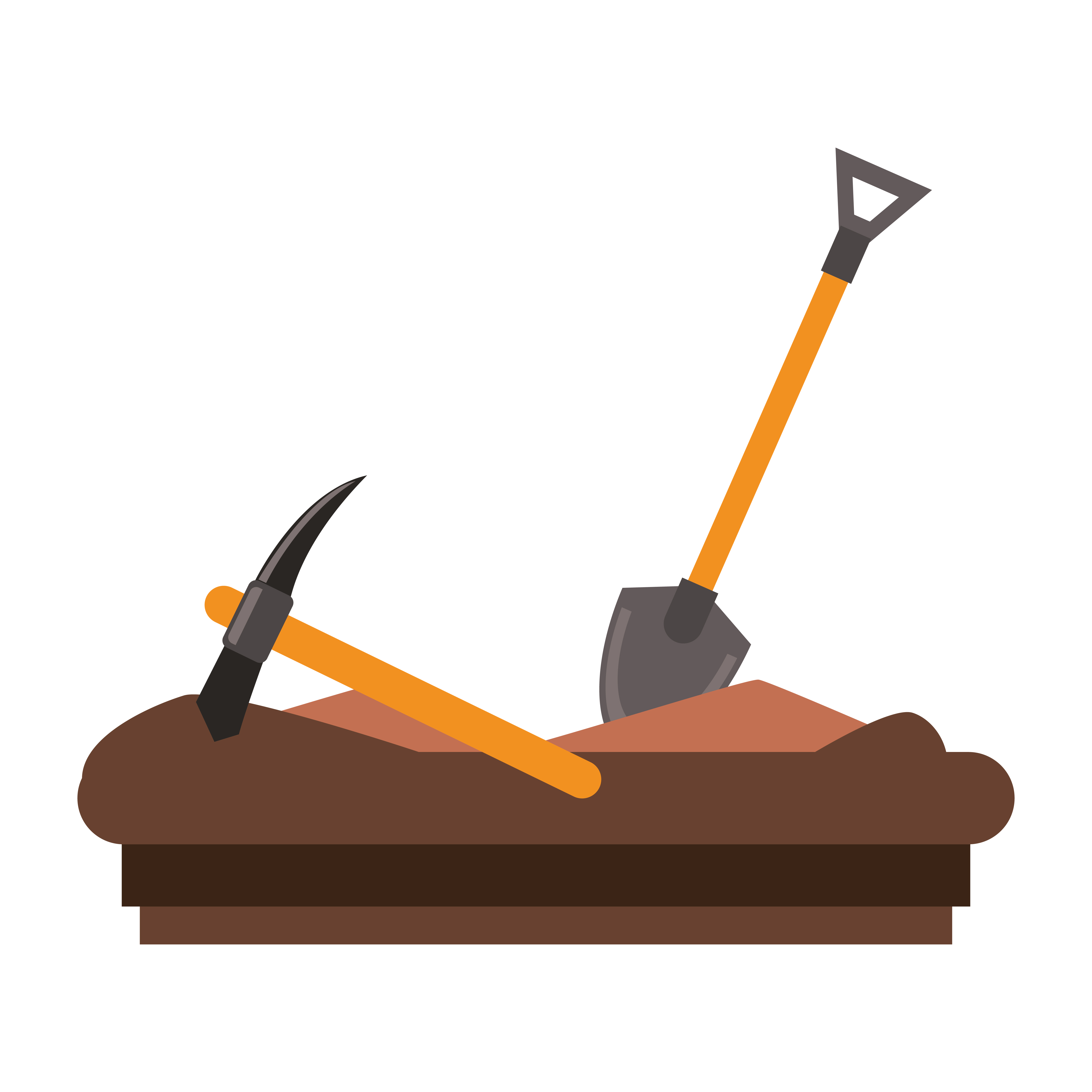 Mining pick and shovel tools work equipment 1609685 Vector Art at Vecteezy