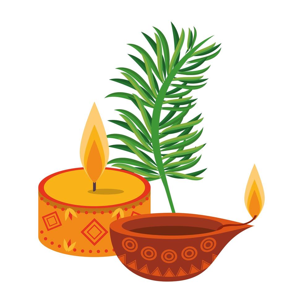 Ugadi Indian celebration emblems cartoons vector