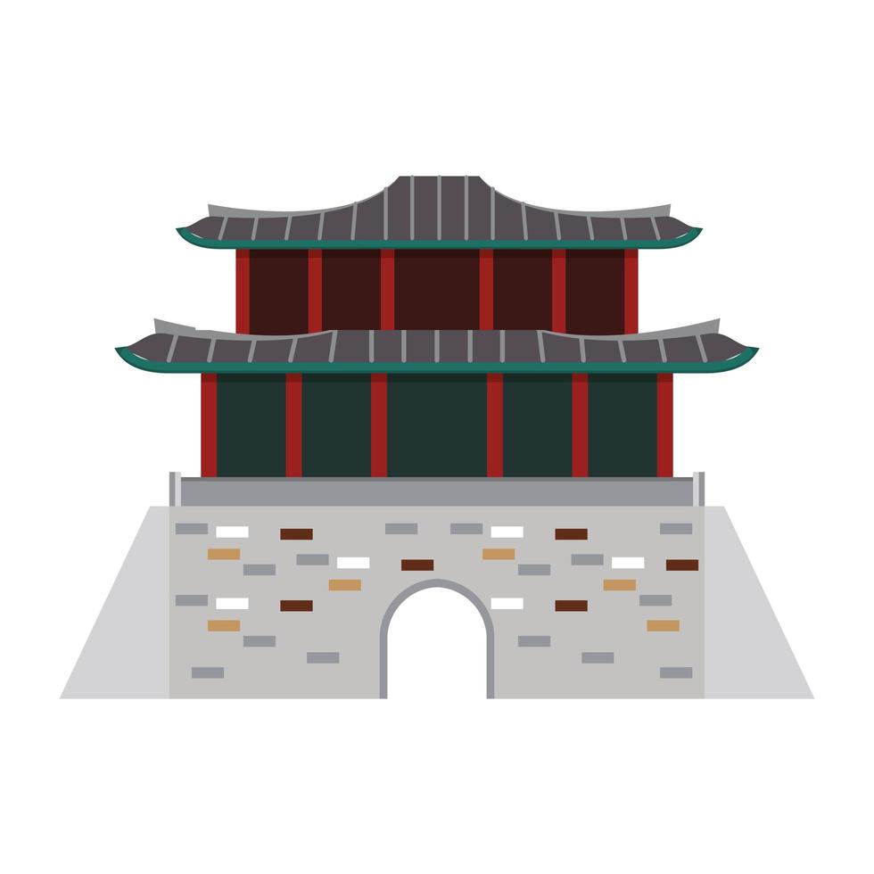 Oriental palace cartoon vector