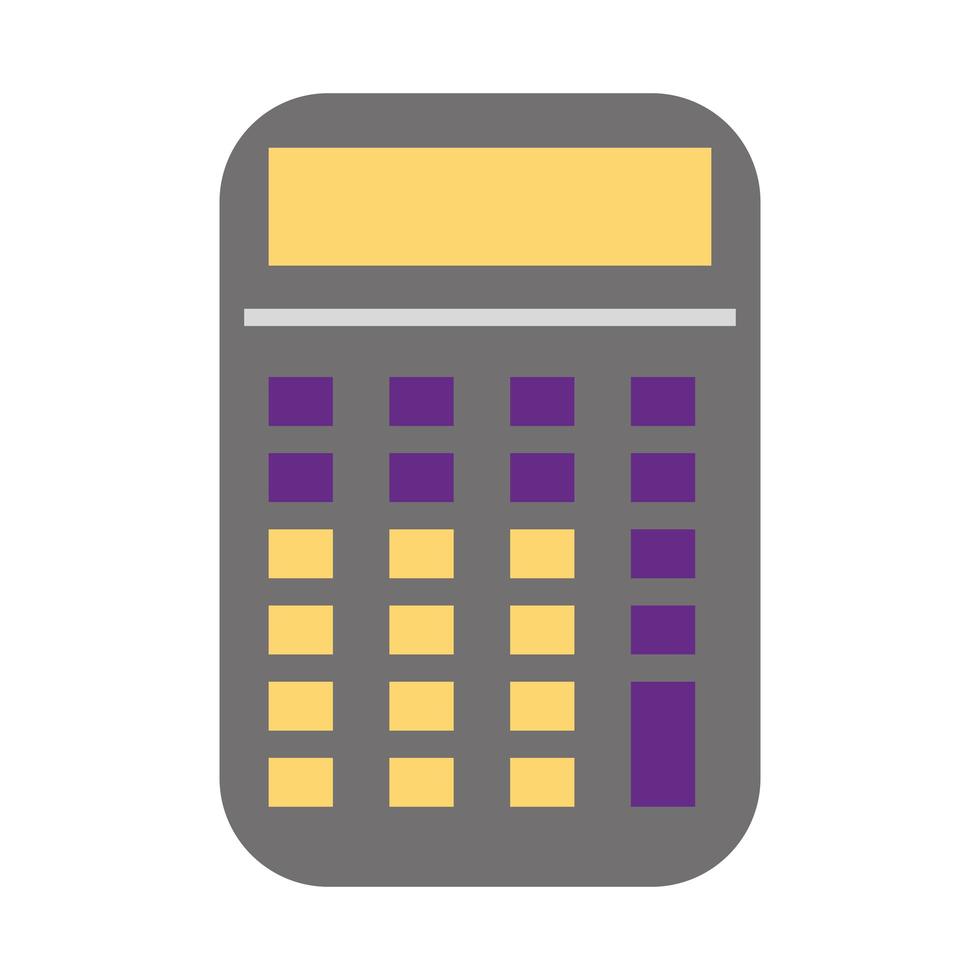 Calculator math device isolated cartoon vector