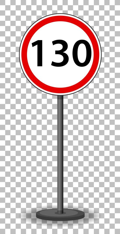 Red traffic sign on transparent background vector
