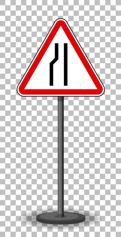 Red traffic sign on transparent background vector
