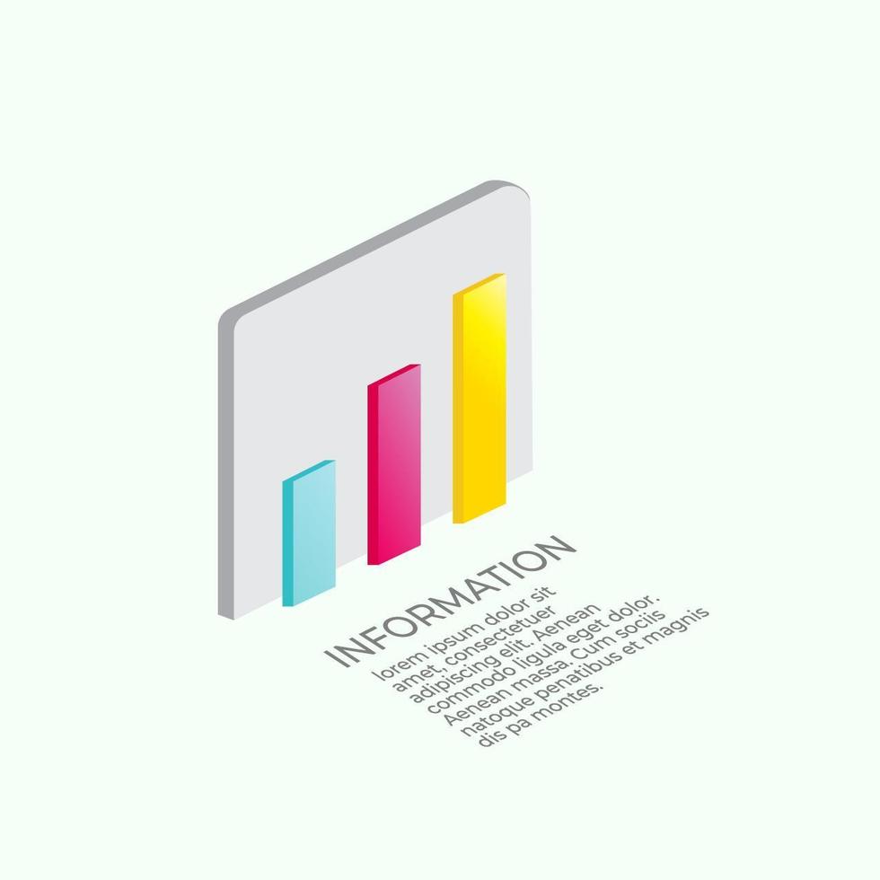 Flat 3d isometric infographic vector