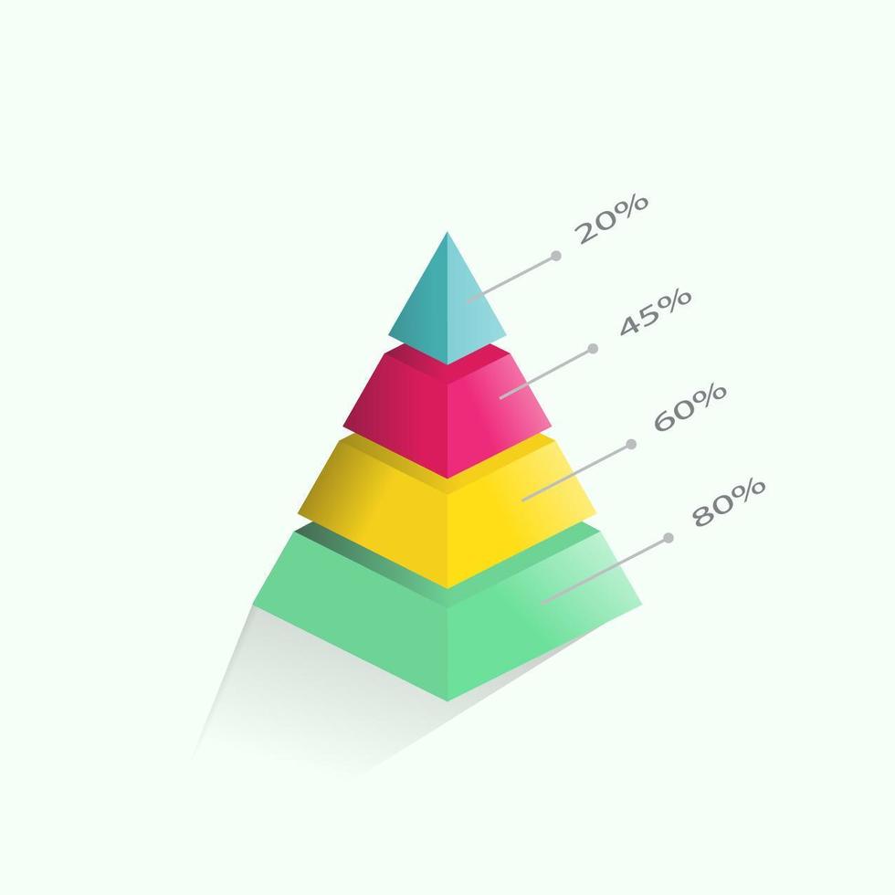 infografía isométrica 3d plana para presentaciones de negocios vector