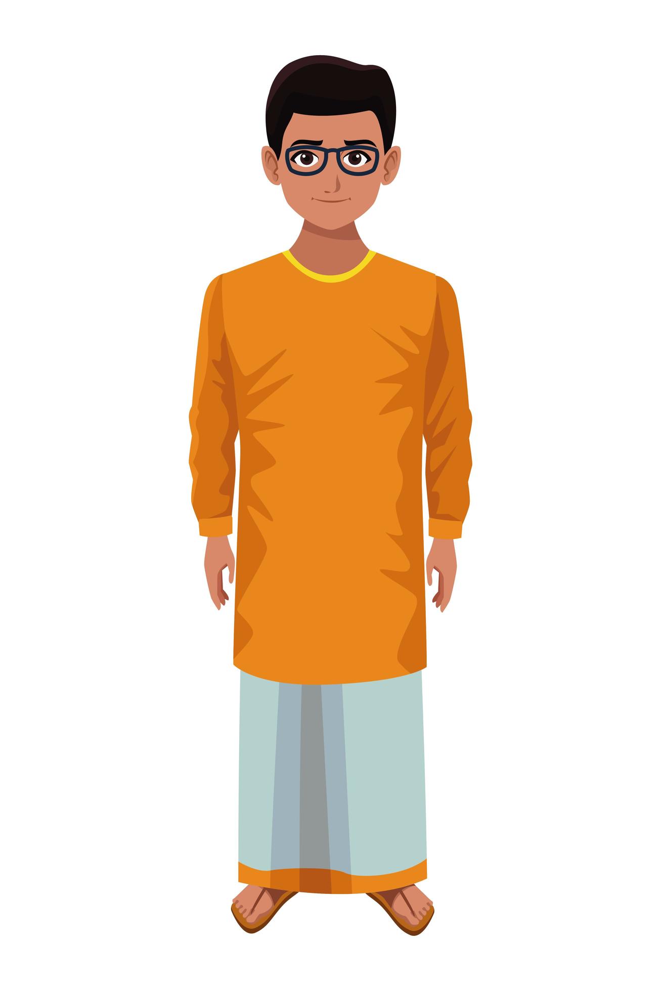Indian boy wearing traditional hindu clothes 1610031 Vector Art at Vecteezy
