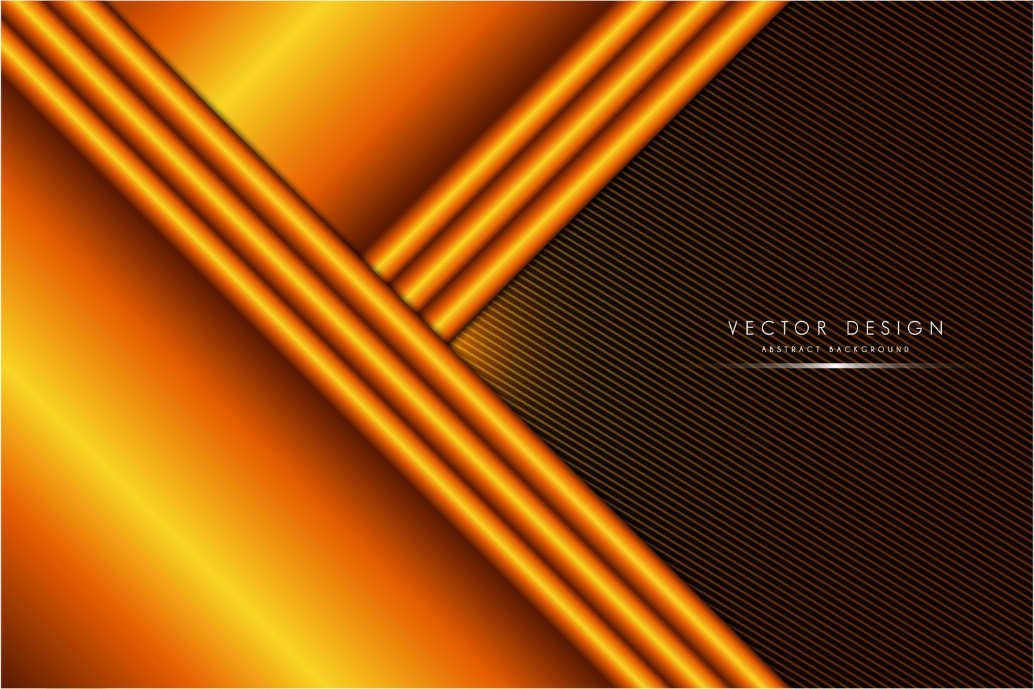 Modern orange and brown metallic background vector