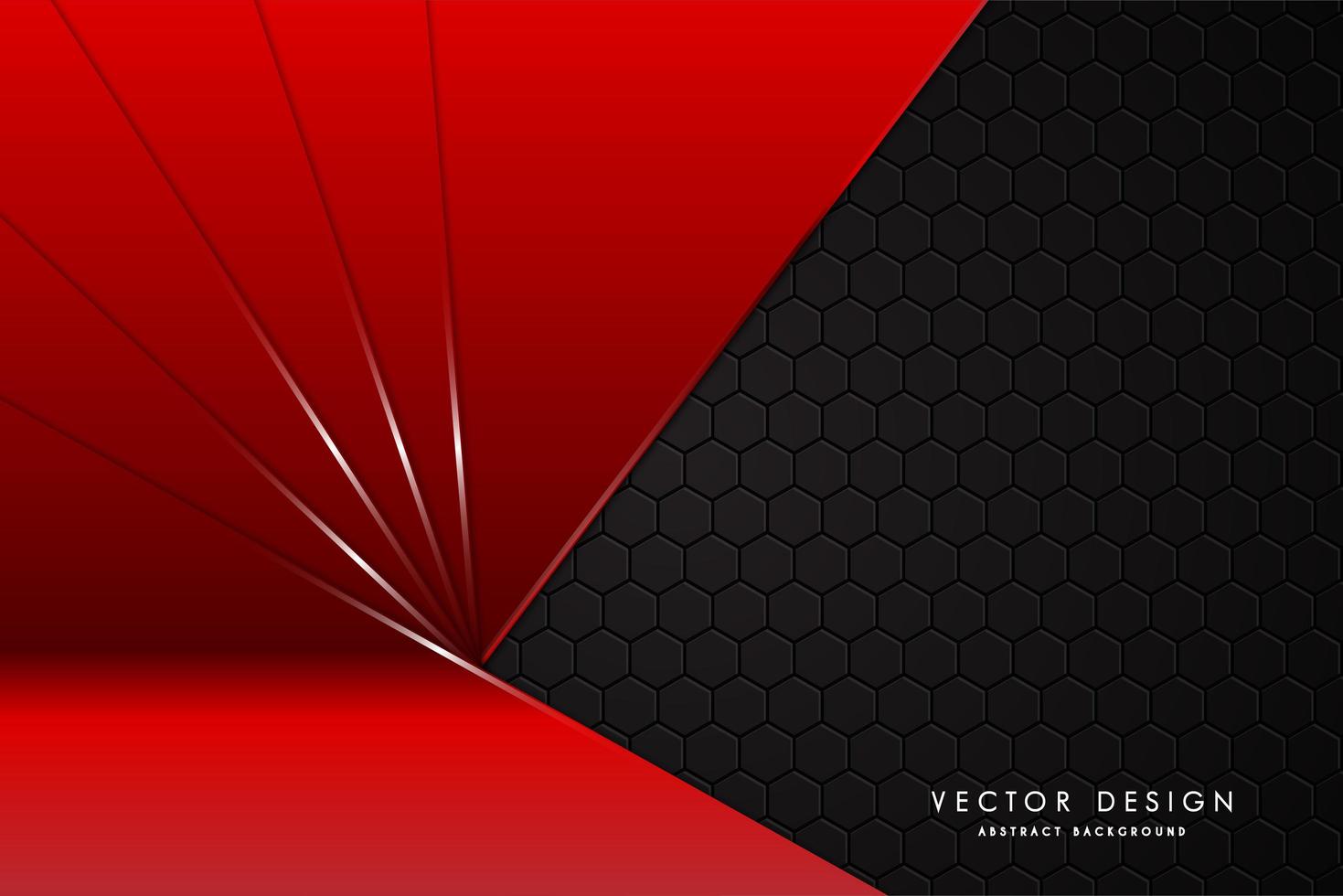 Modern red and black metallic background vector