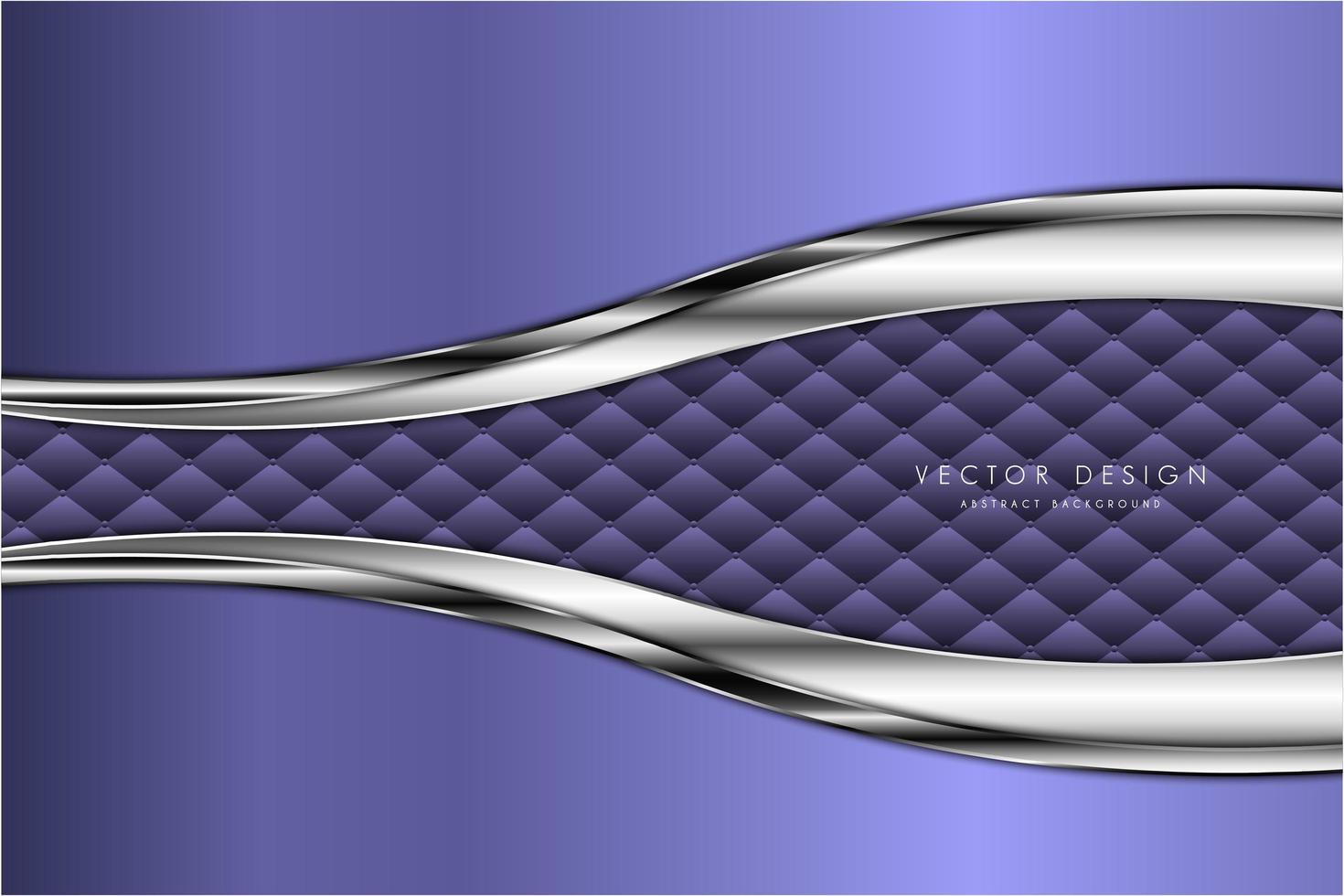 Modern silver and violet metallic background vector