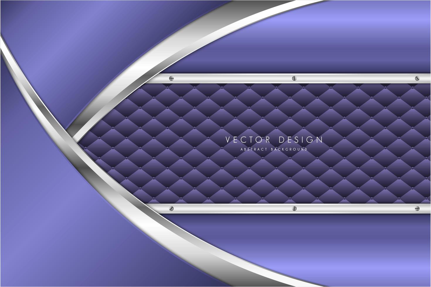 Modern silver and violet metallic background vector