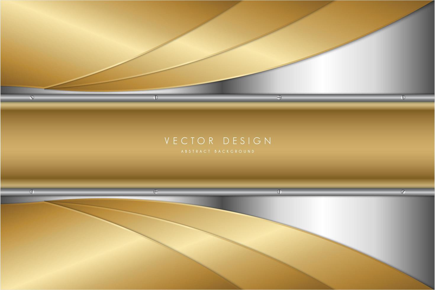 Modern gold and silver metallic background vector