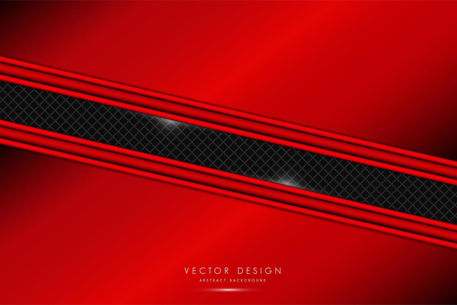 Fondo metálico rojo y negro moderno vector