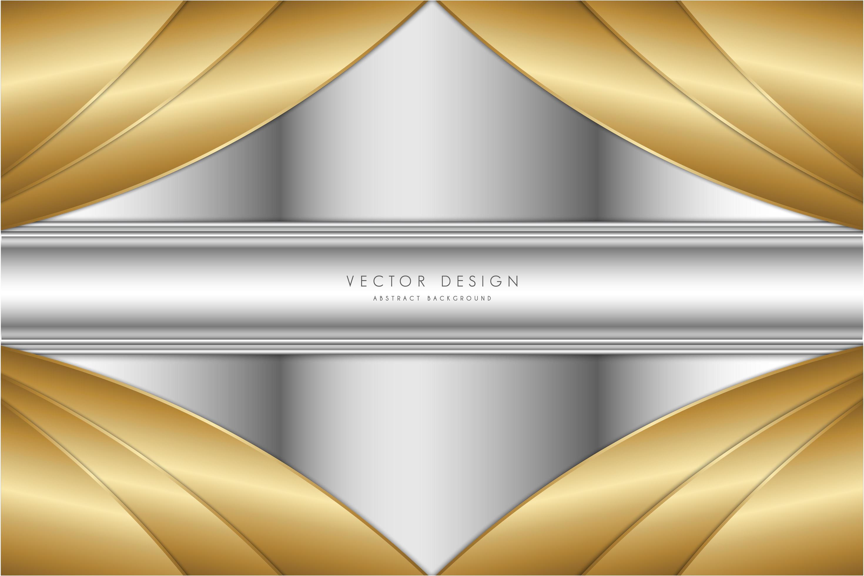 Modern gold and silver metallic background 1610188 Vector Art at Vecteezy