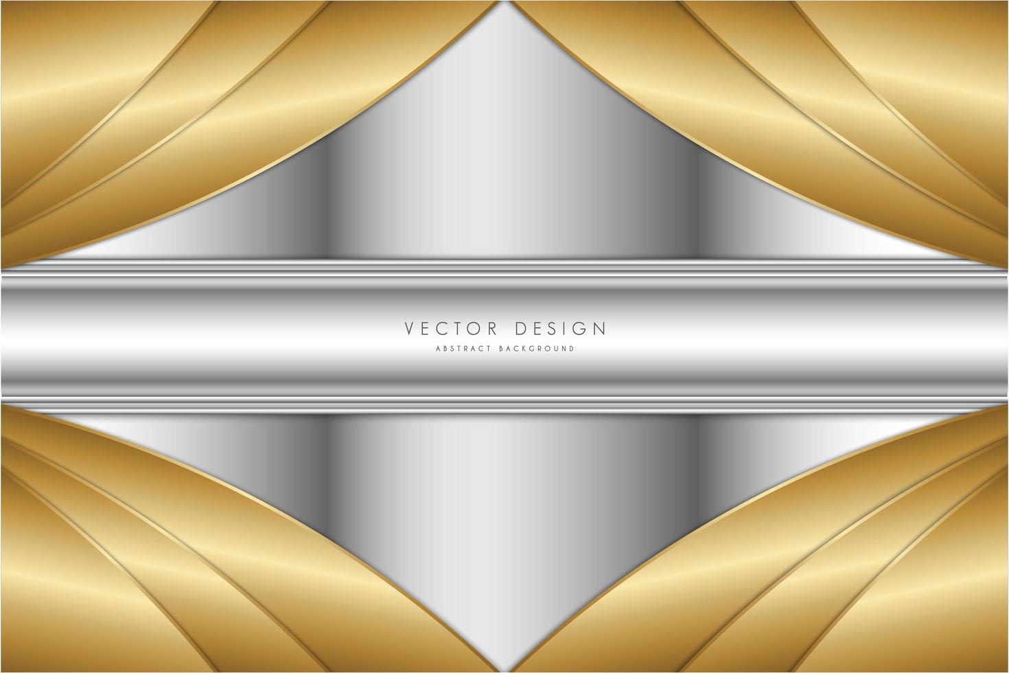 Modern gold and silver metallic background vector