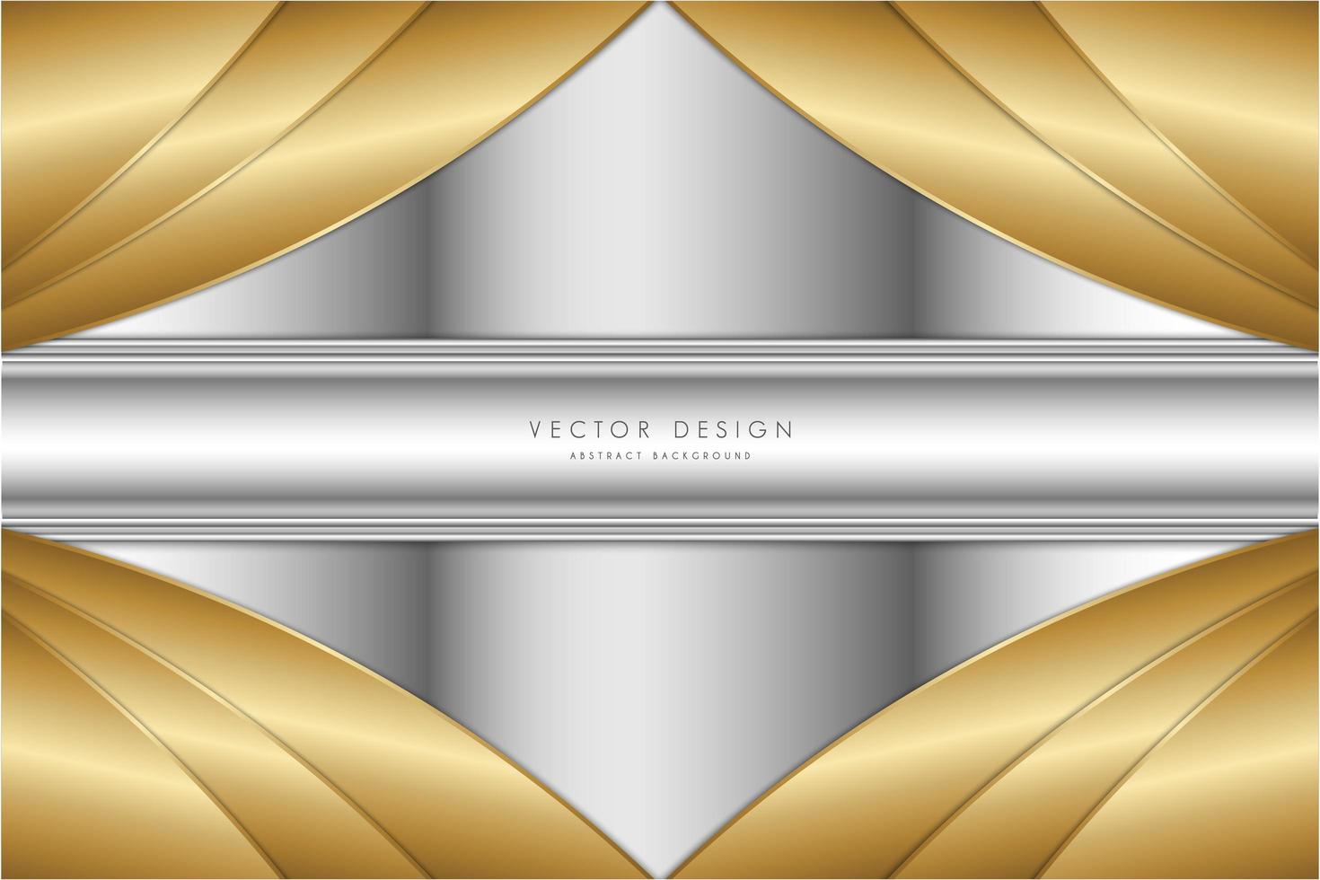 Fondo metálico dorado y plateado moderno. vector