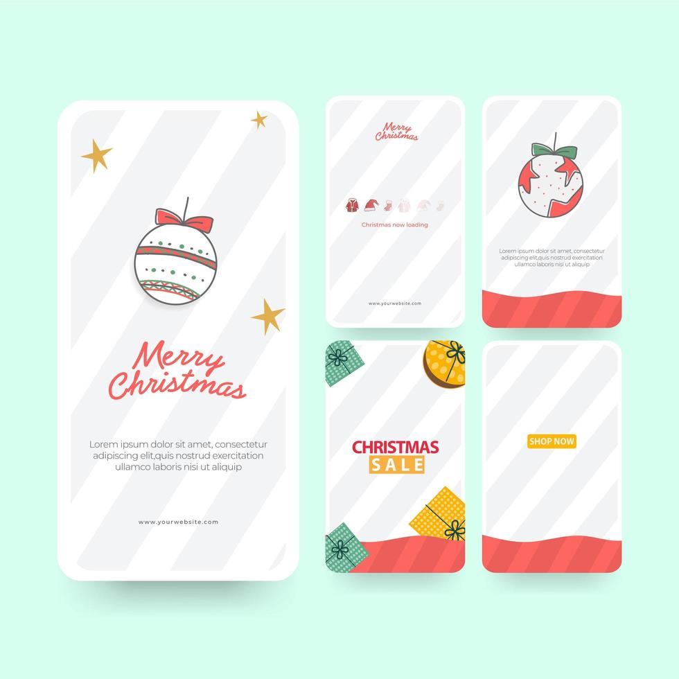Advertisement or gift card design for Christmas sale vector
